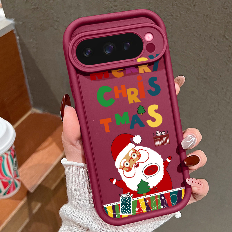 Google Pixel 9 - Casing Lembut dengan Motif Sinterklas untuk