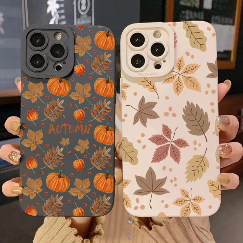 Samsung Galaxy S25 - Casing Ponsel Motif Daun Maple Retro