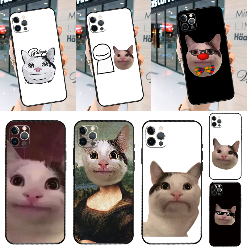 Oppo A78 - Casing dengan Gambar Meme Kucing Beluga