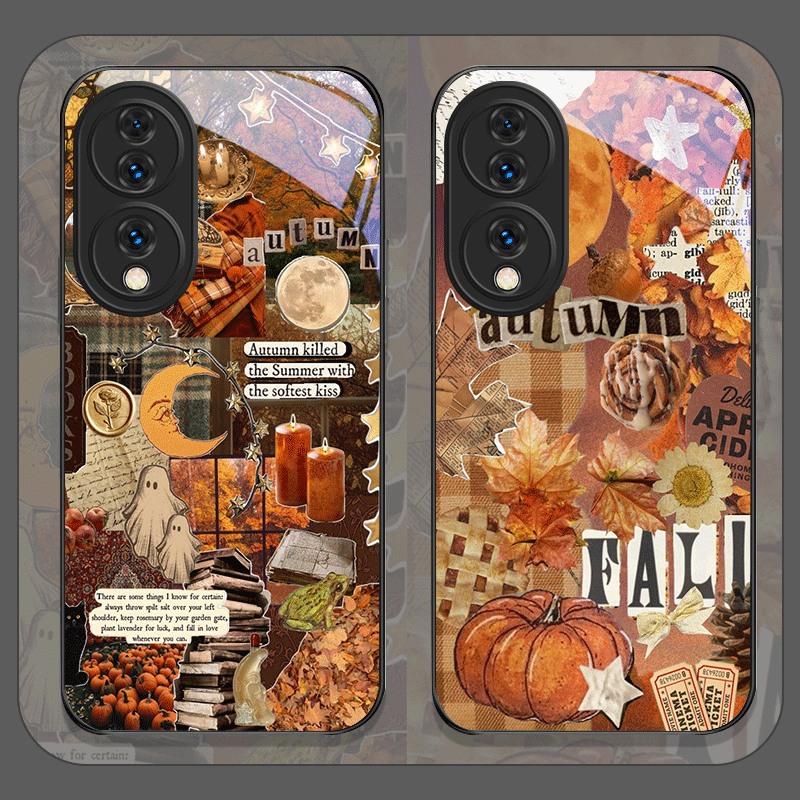 Huawei Nova 12 - Casing ponsel dengan motif daun musim