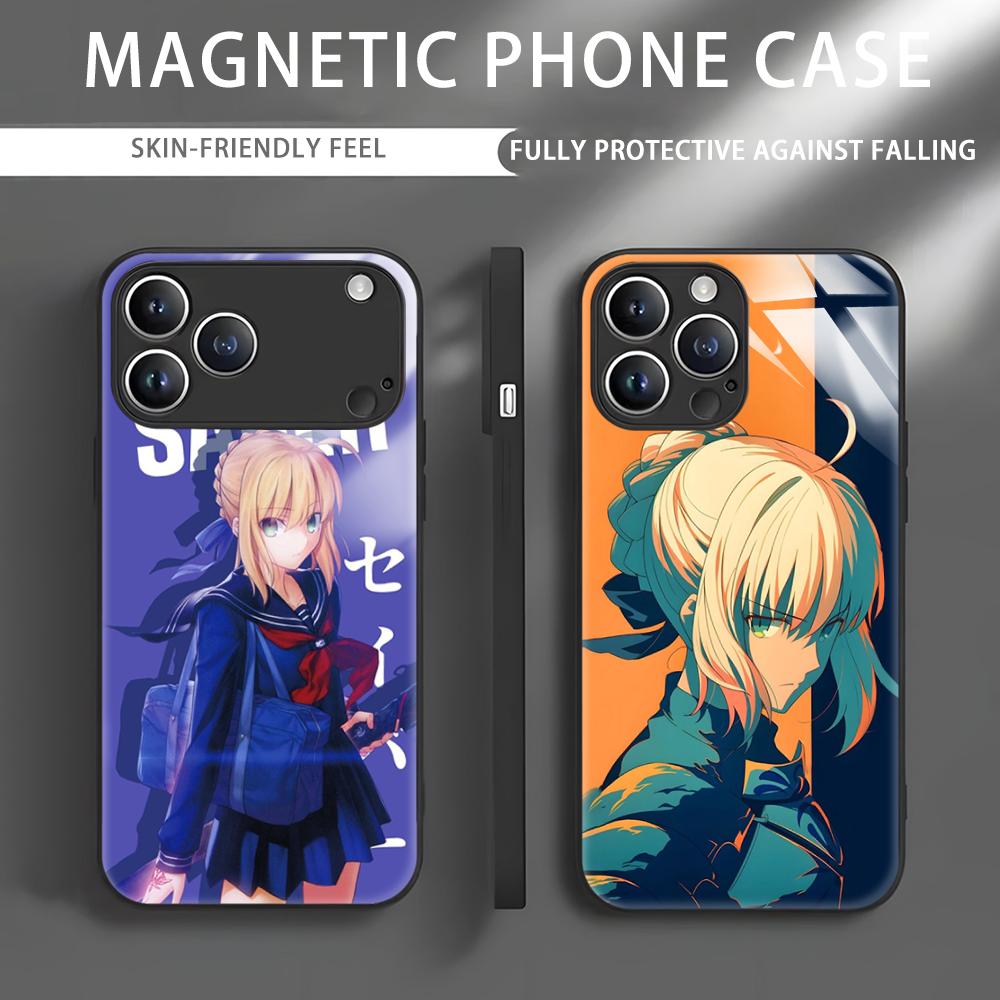 Apple Iphone 16 - Casing Ponsel Anime Fate S-Saber Untuk
